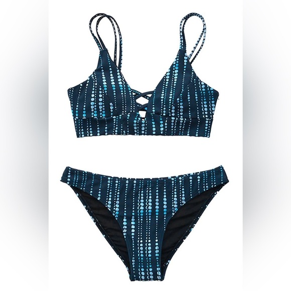 Women’s Dream Space Lace Up Bikini Swimsuit Set NWT Size S - Picture 1 of 3
